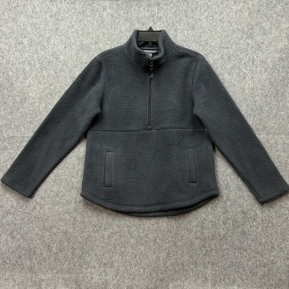 Free Fly Half Zip Sherpa Fleece Sweatshirt Jacket Women's Size Small Gray - Picture 1 of 9